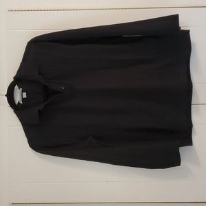 Port Authority black long sleeve polo shirt.  Size L